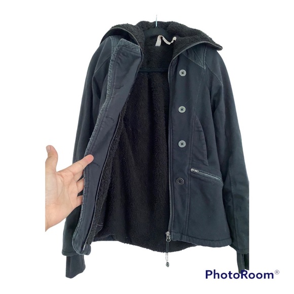 Lululemon Sherpa Lined Black Rare Jackets: Size 4 - Picture 4 of 15